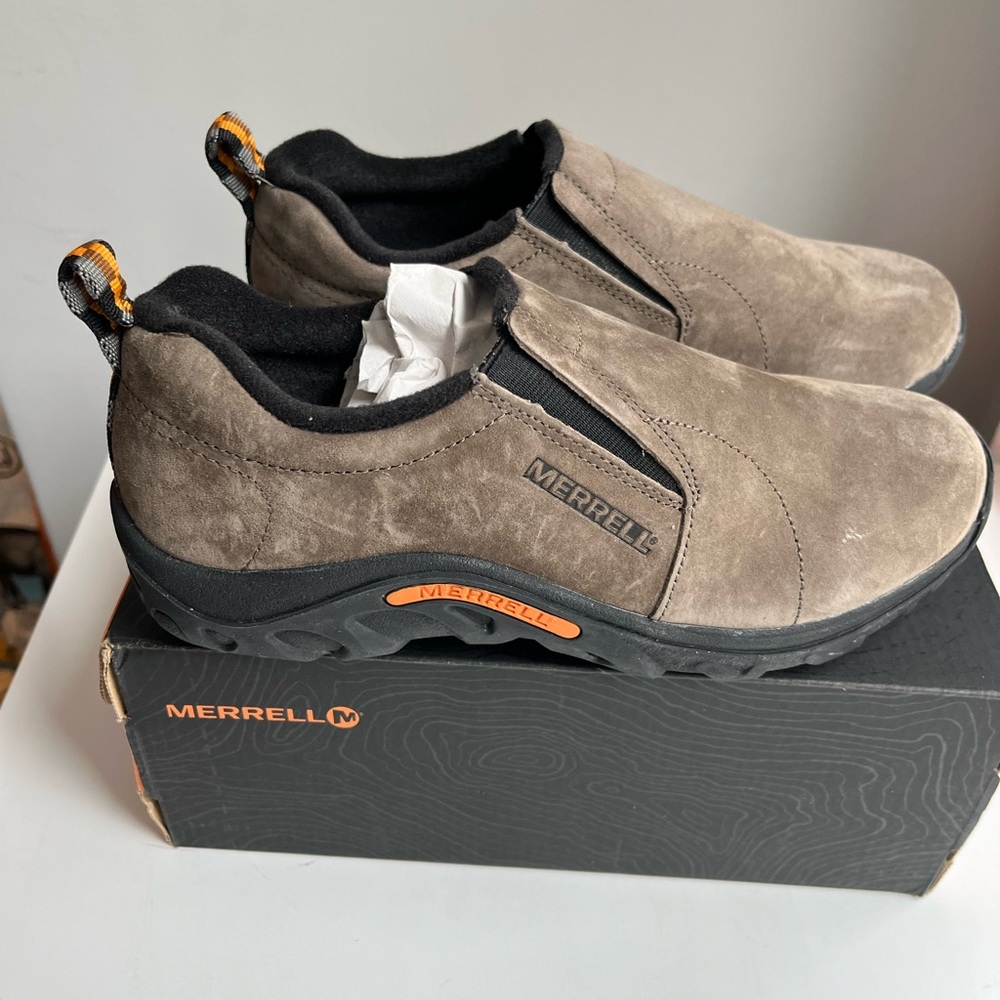 Merrell Jungle Moc Size 5 youth, Gunsmoke, New with Box